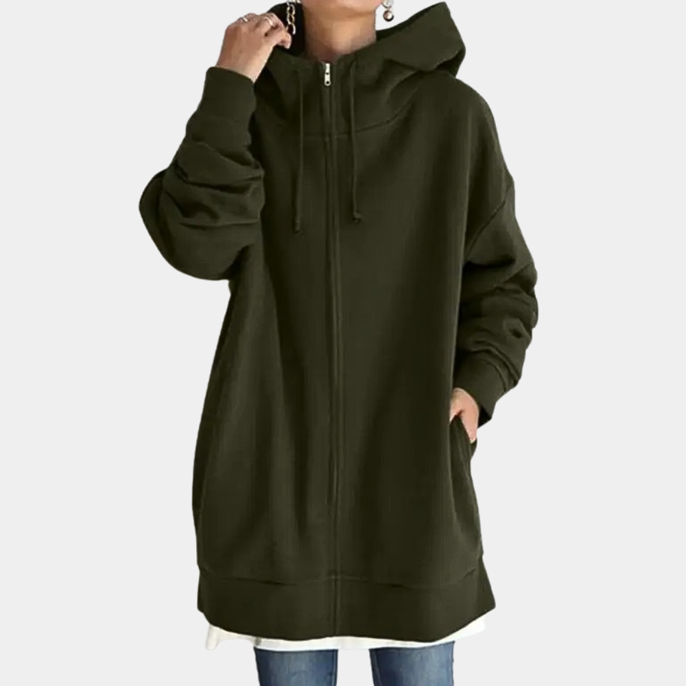 Fashionable Zip-Up Hoodie for Women