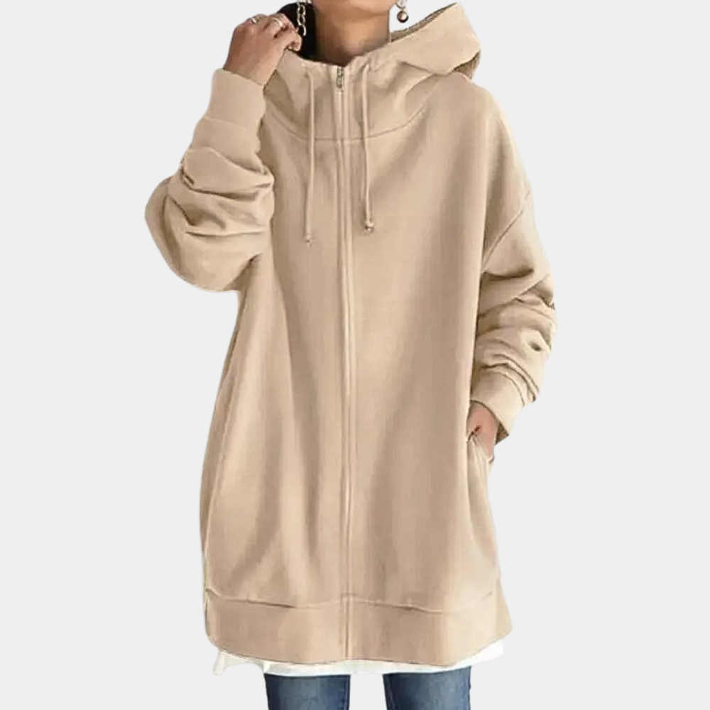 Fashionable Zip-Up Hoodie for Women