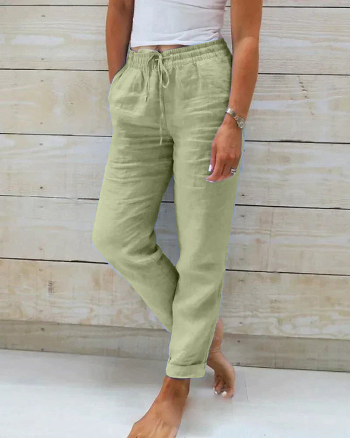 STACY - Elegant linen trousers for women