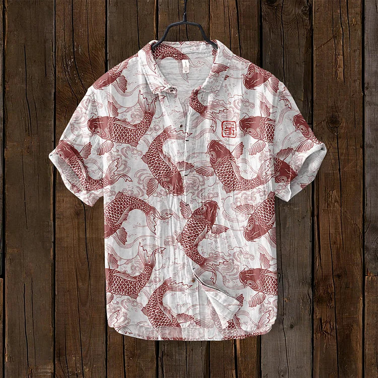 Nino™ - Vintage Fish Linen Shirt