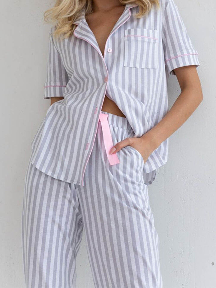 Elowyn - Luxury Comfortable Striped Loungewear Set for Women