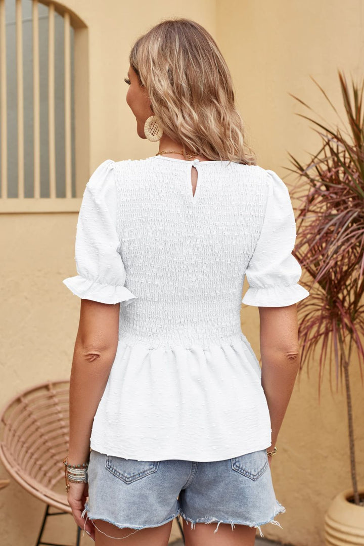 Rosa - Stylish Short-Sleeved Blouse for Women