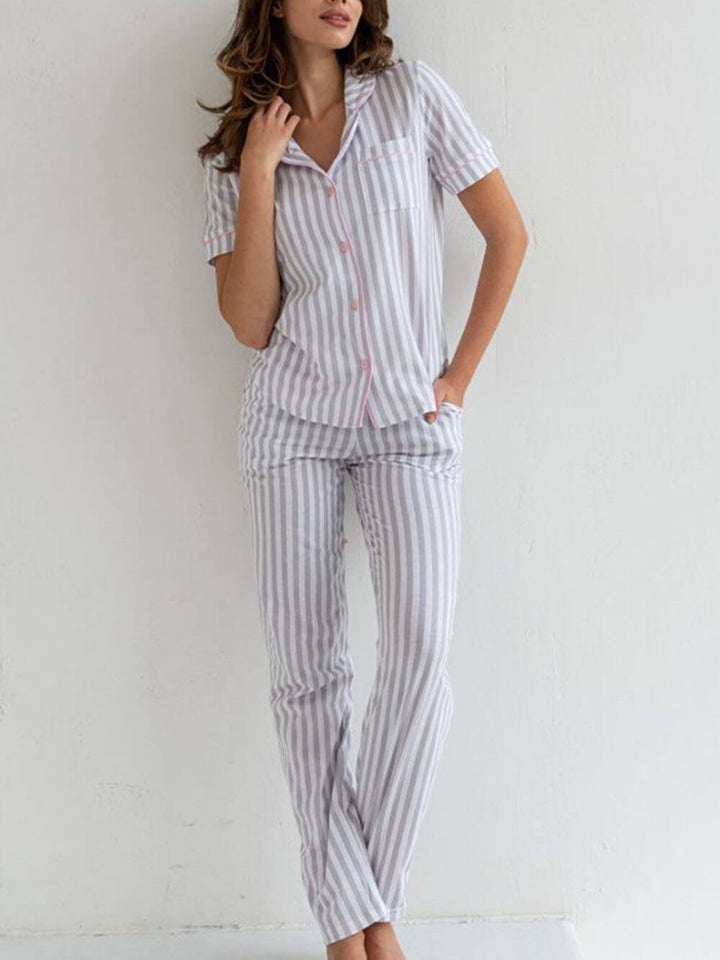 Elowyn - Luxury Comfortable Striped Loungewear Set for Women