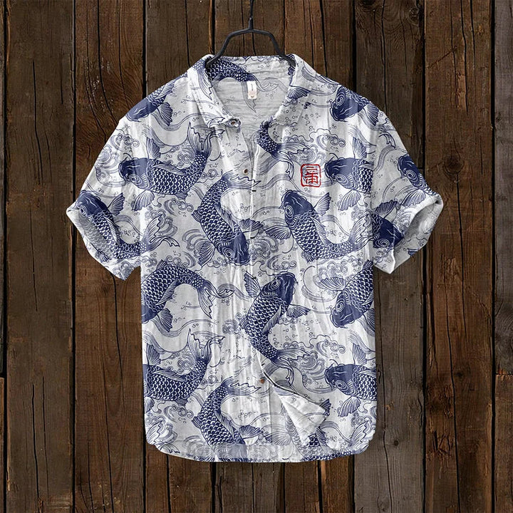 Nino™ - Vintage Fish Linen Shirt