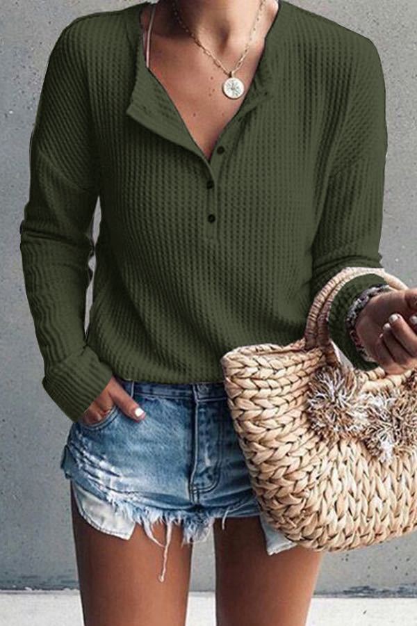 Elena - Stylish V-Neck Blouse for the Perfect Autumn and Spring Look