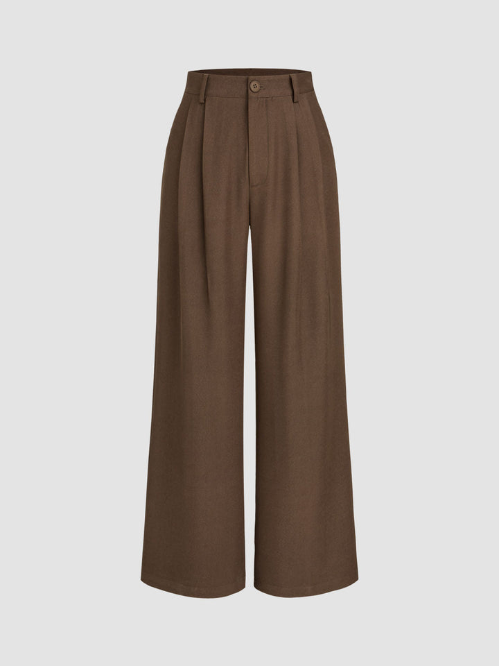 Lisa™ - Solid Straight Wide-Leg Pants