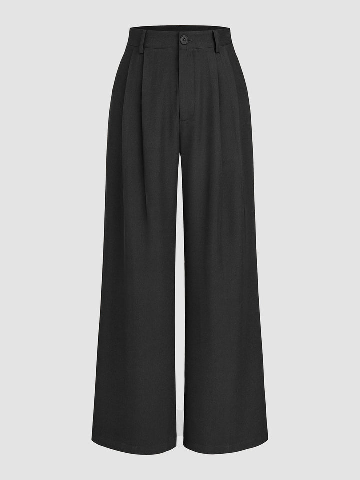 Lisa™ - Solid Straight Wide-Leg Pants