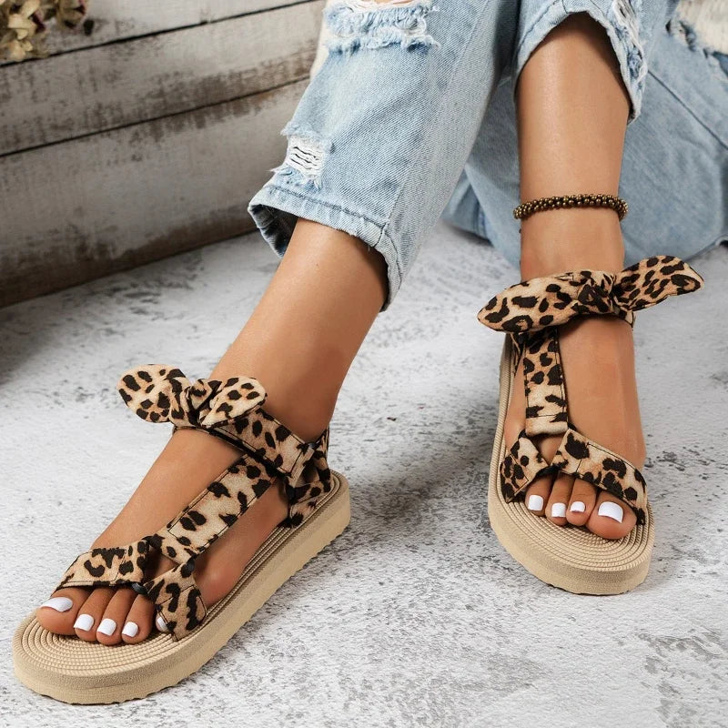 Chic Leopard Print Women's Sandals - Carolyn Stylish Selection