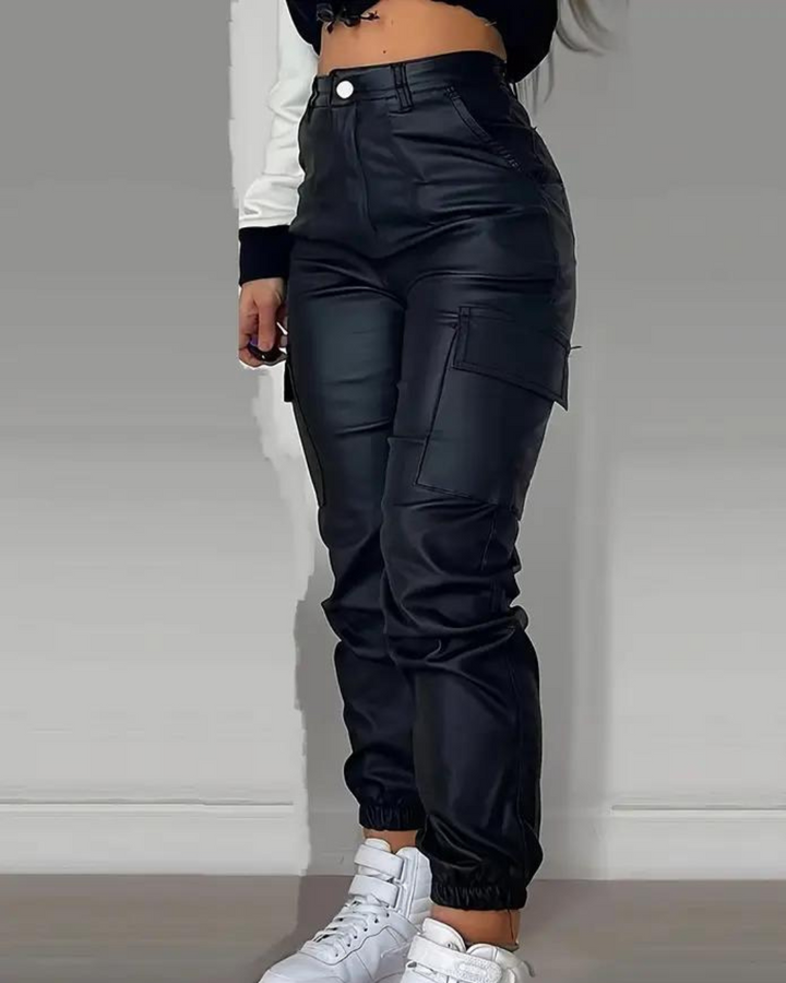 Matilda™ - Leather Cargo Pants