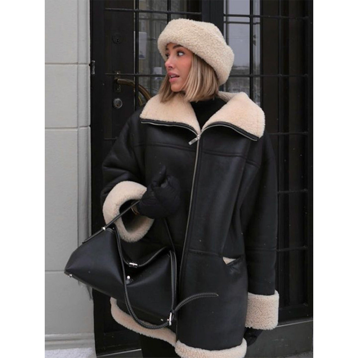 Elsie™ -  Ultimate Leather Fur Coat