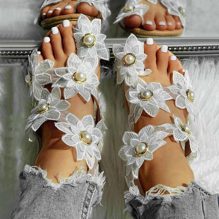 Naomi - Elegant Women's Floral Print Sandals