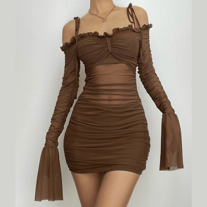 Annabelle™ - Long Sleeve Ruffle Mini Dress