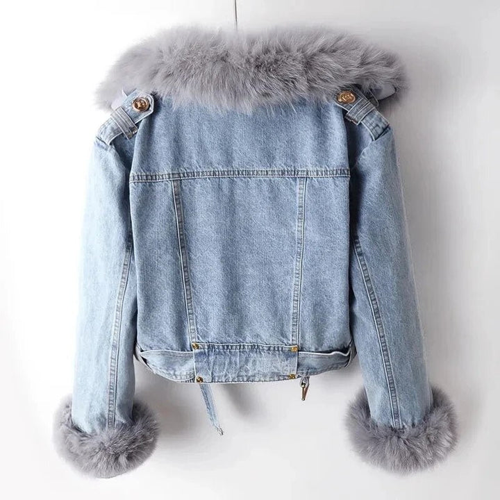 Olivia™ - Fur-Lined Jean Jacket