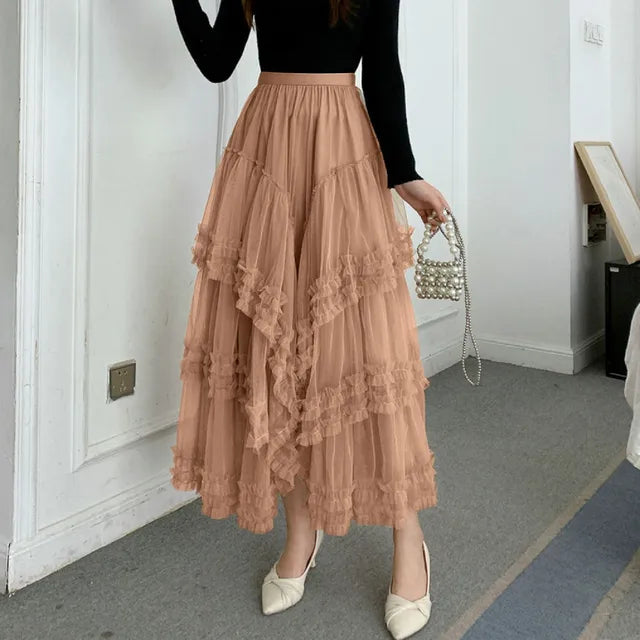 Odilia - Long Pleated Carnival Skirt