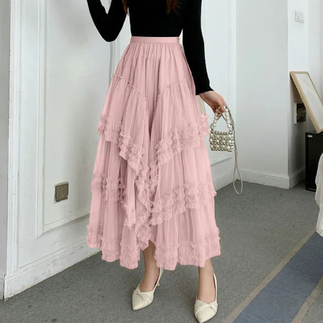 Odilia - Long Pleated Carnival Skirt