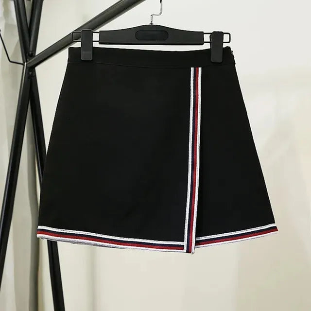 Wilma - Contrasting Piping Skirt