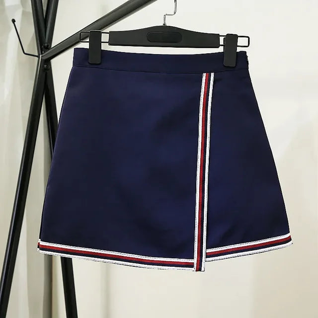 Wilma - Contrasting Piping Skirt