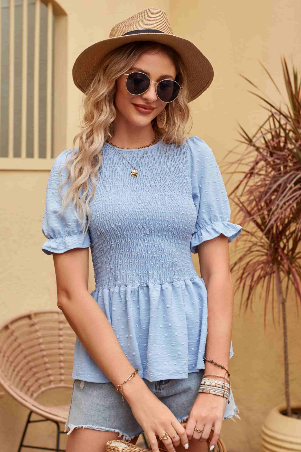 Rosa - Stylish Short-Sleeved Blouse for Women