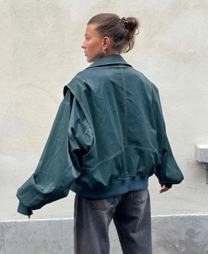 Ruby™️ - Oversized Leather Jacket