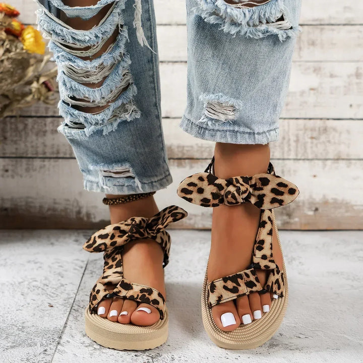 Chic Leopard Print Women's Sandals - Carolyn Stylish Selection