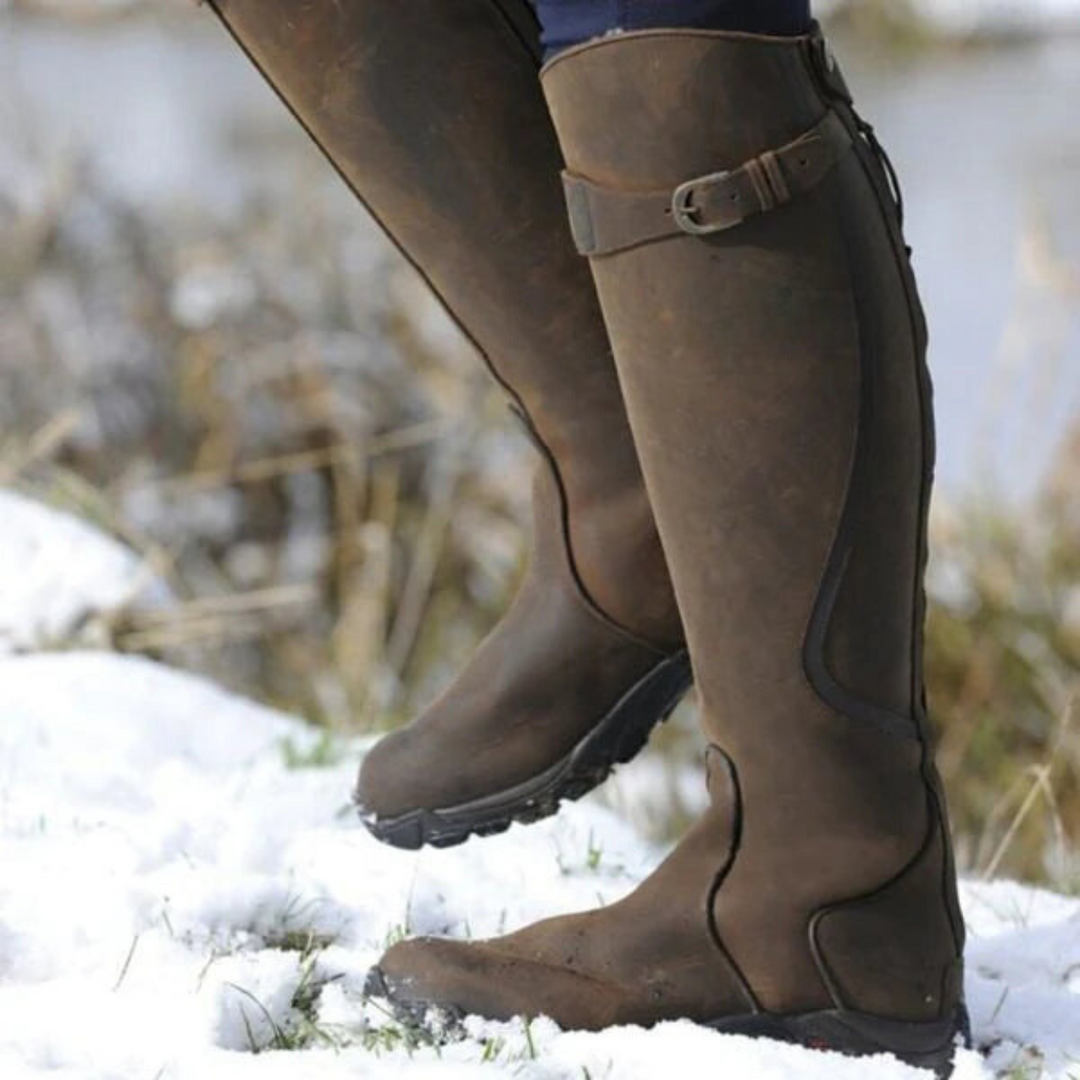 Charlotte™ - Winter Buckle Leather Boots