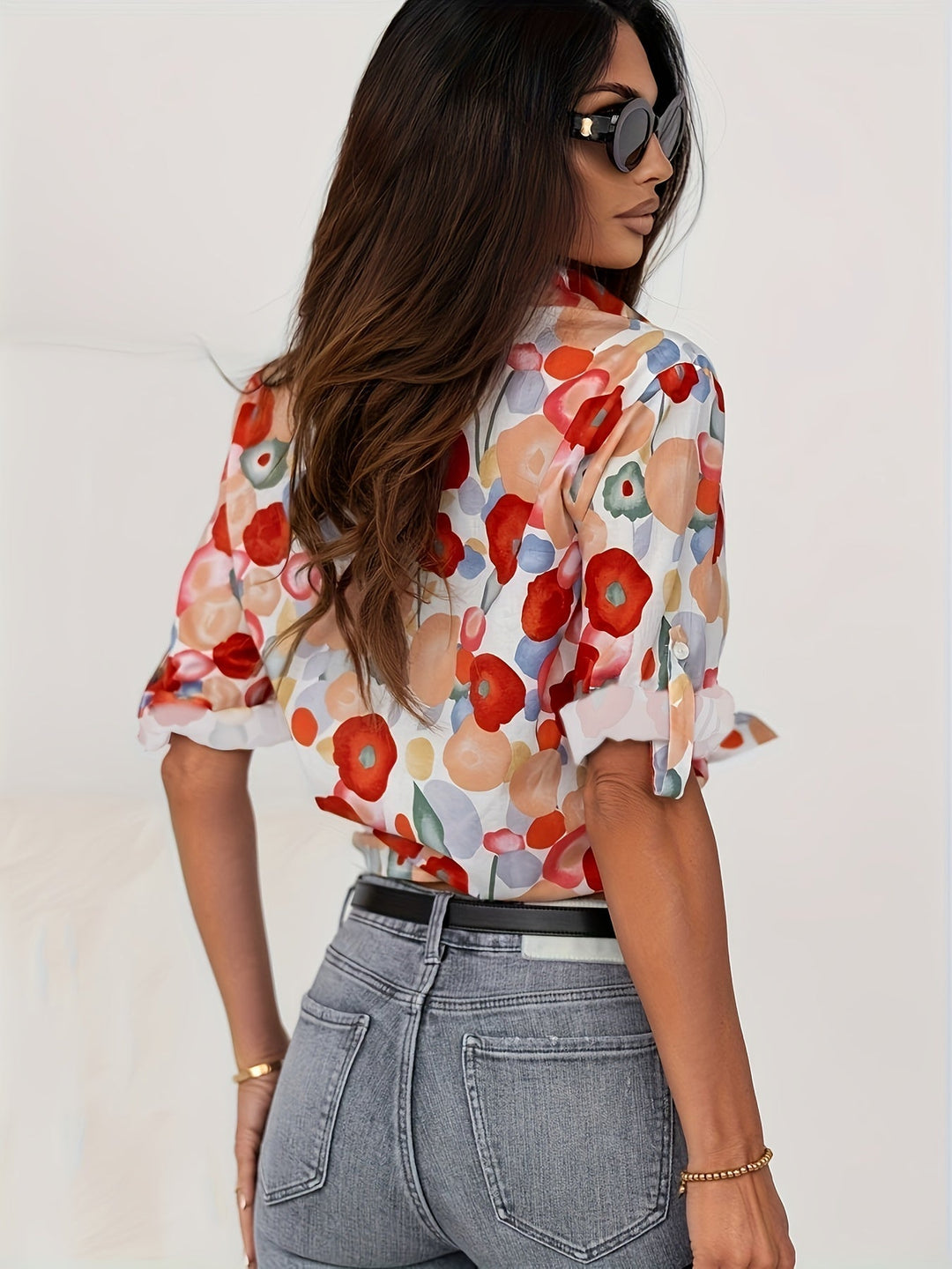 Riley - Feminine Floral Blouse in Vibrant Colours