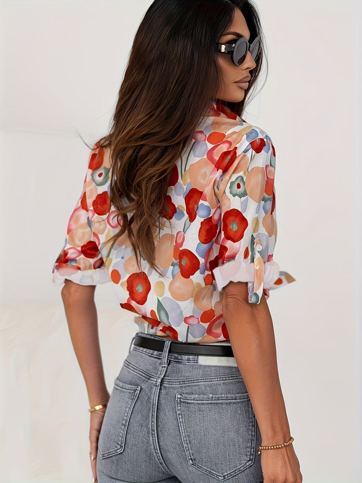 Riley - Feminine Floral Blouse in Vibrant Colours
