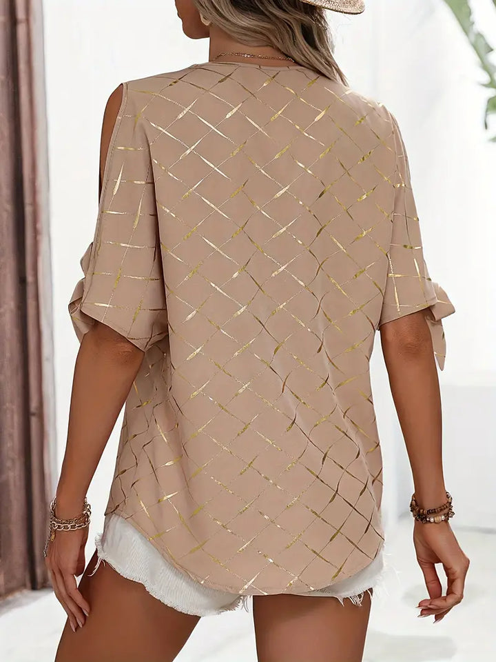 Irie - Elegant and Comfortable Beige Casual Blouse for Women