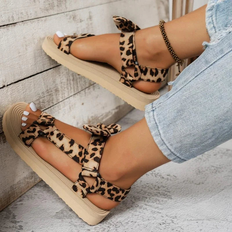 Chic Leopard Print Women's Sandals - Carolyn Stylish Selection