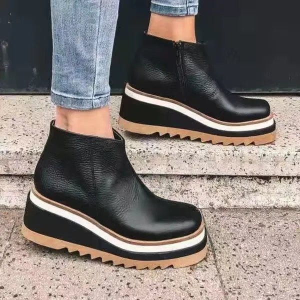 Carly - Luxury Orthopaedic Leather Boots for Optimal Comfort