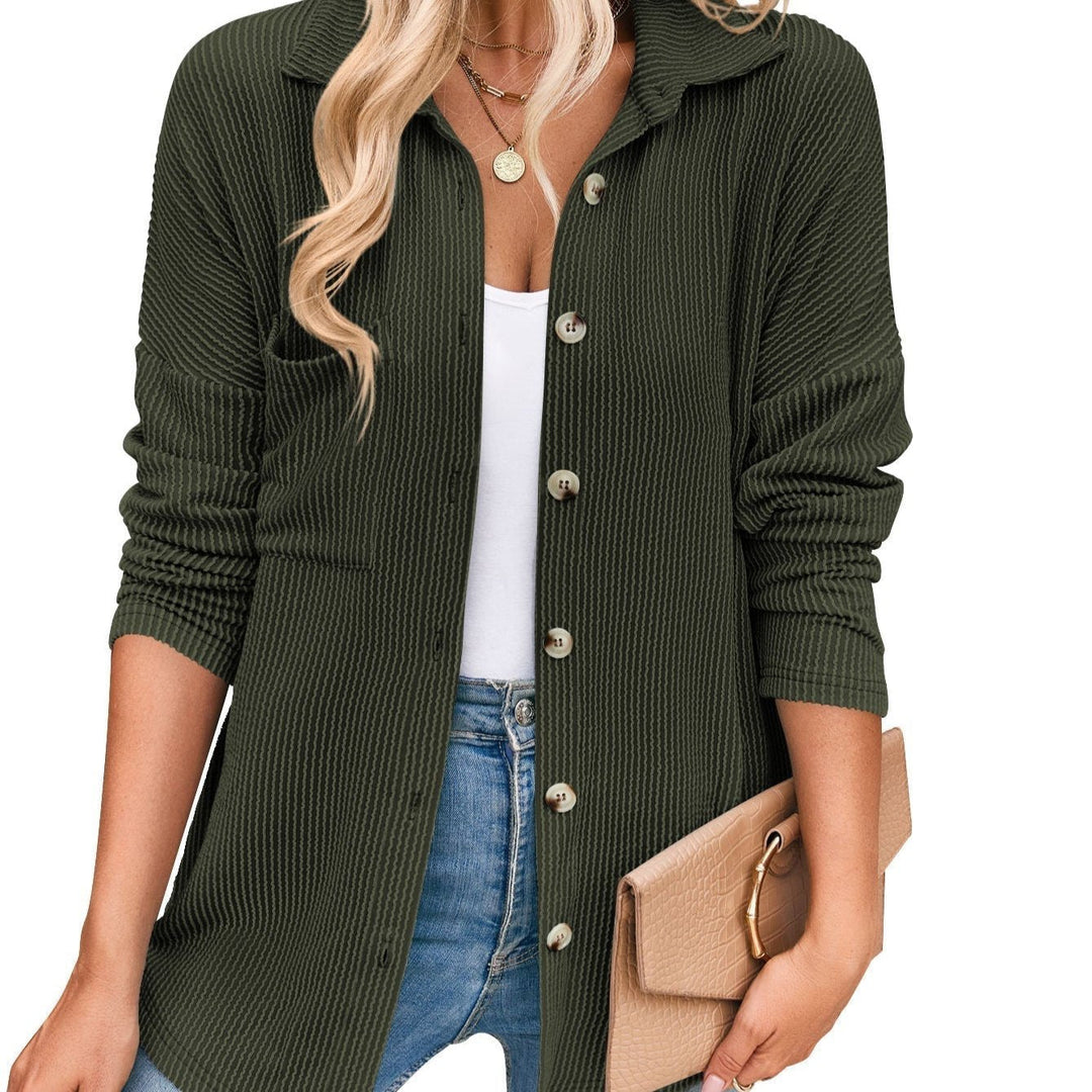 Aria - Elegant Striped Long Sleeve Blouse for the Fashion-conscious Woman this Autumn