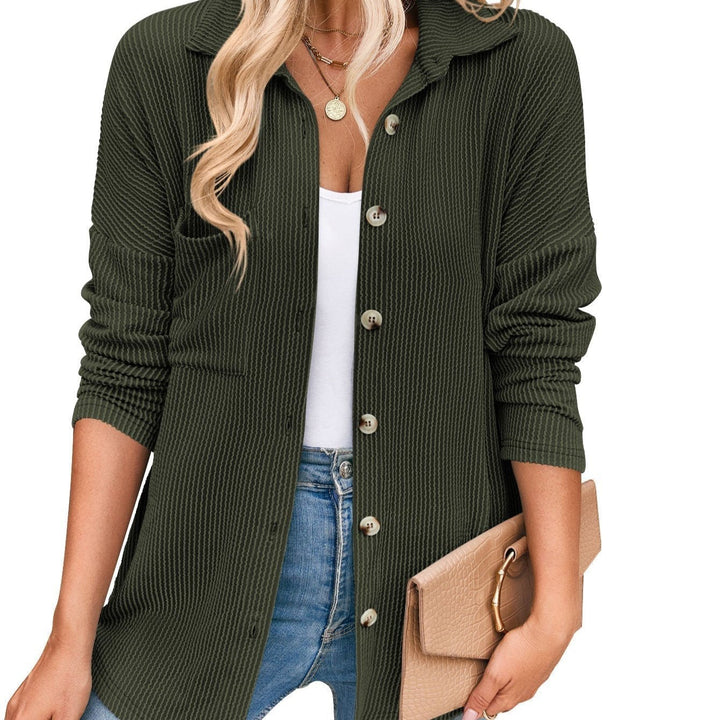 Aria - Elegant Striped Long Sleeve Blouse for the Fashion-conscious Woman this Autumn