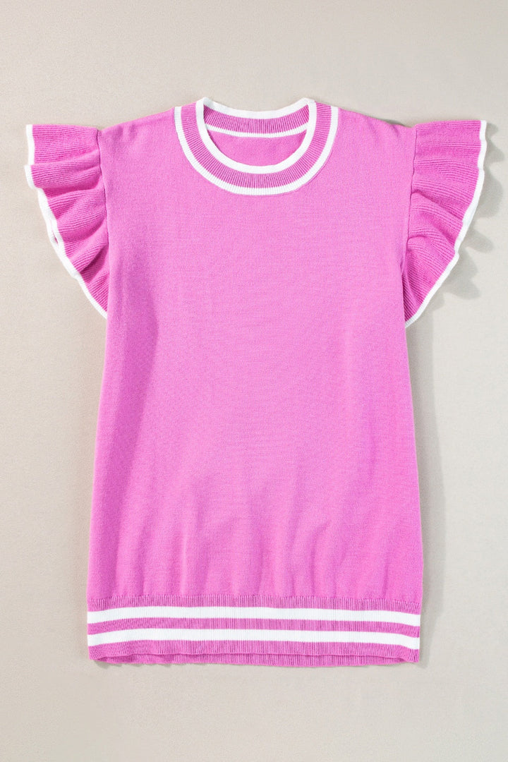 Lana - Fashionable Ribbed Round Neck Sweater for Women