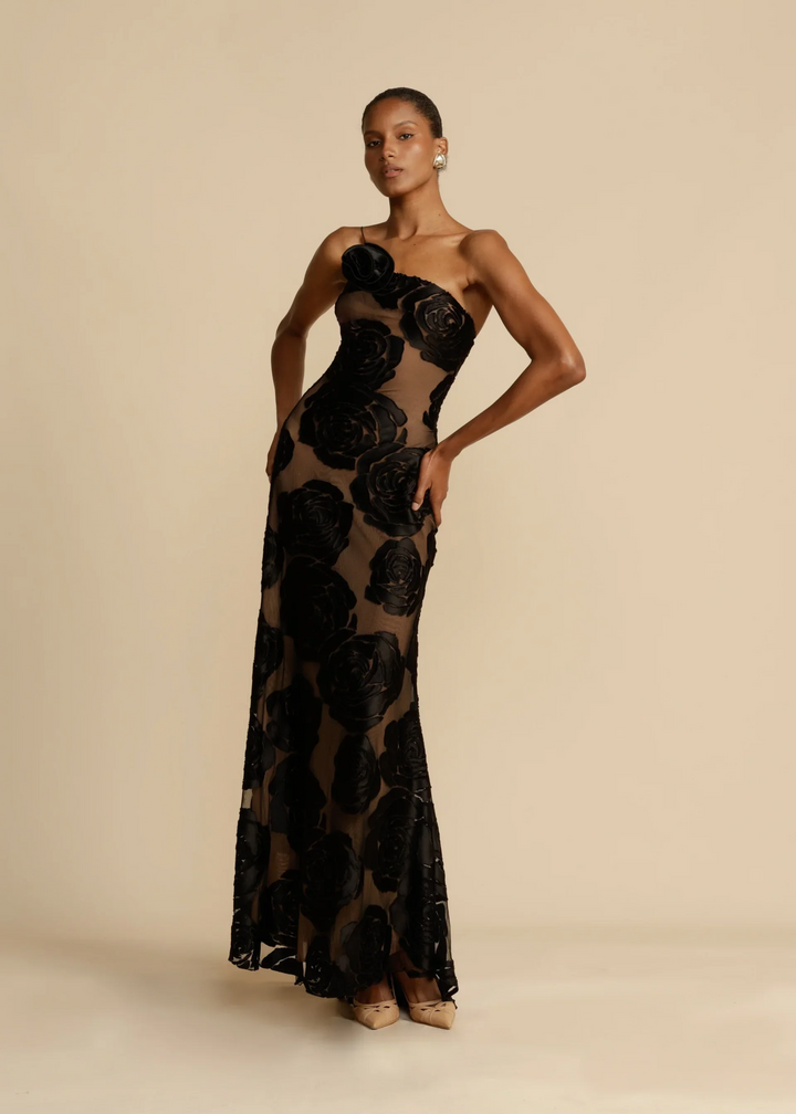 Emma™ - Long Silk Evening Dress without Back