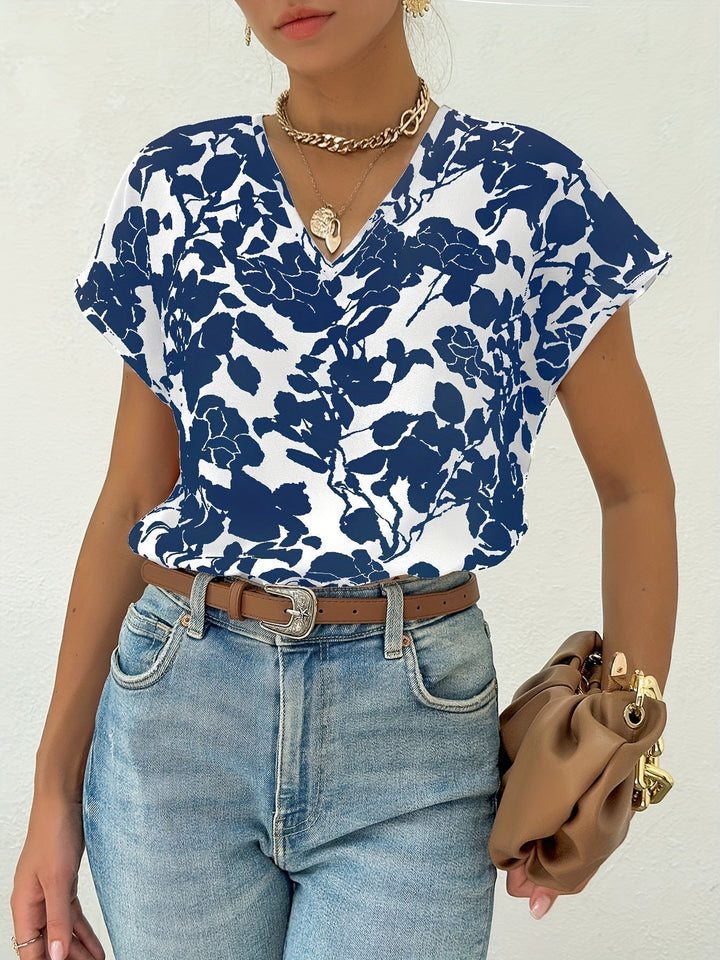Ariel - Stylish Summer Blouse with Beautiful Floral Print for Women