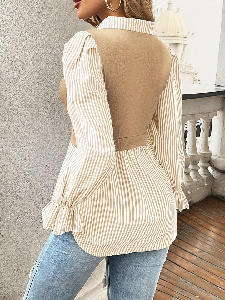 Olivia - Elegant Striped Blouse for Women for a Stylish Spring and Autumn