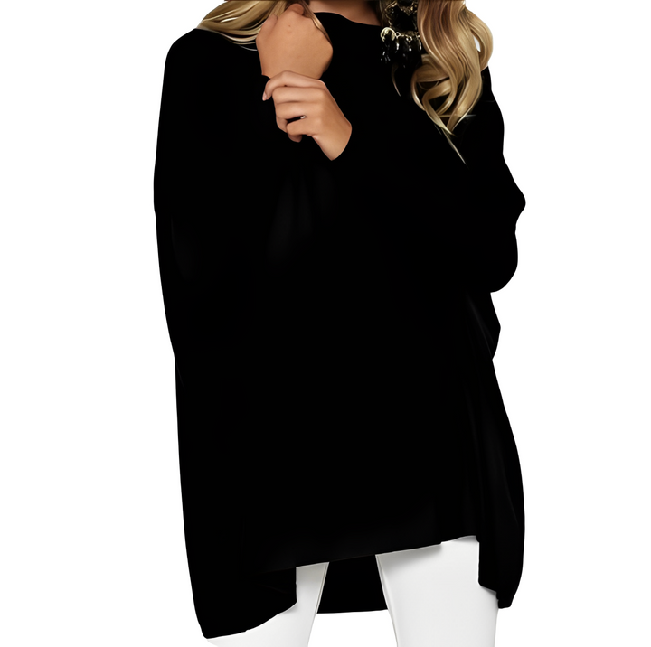 Kiana - Stylish Oversized Blouse with Long Sleeves and Round Neck for Women, Perfect for Autumn!