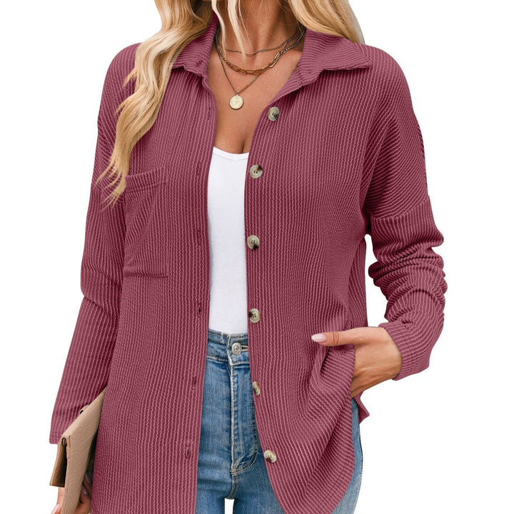 Aria - Elegant Striped Long Sleeve Blouse for the Fashion-conscious Woman this Autumn