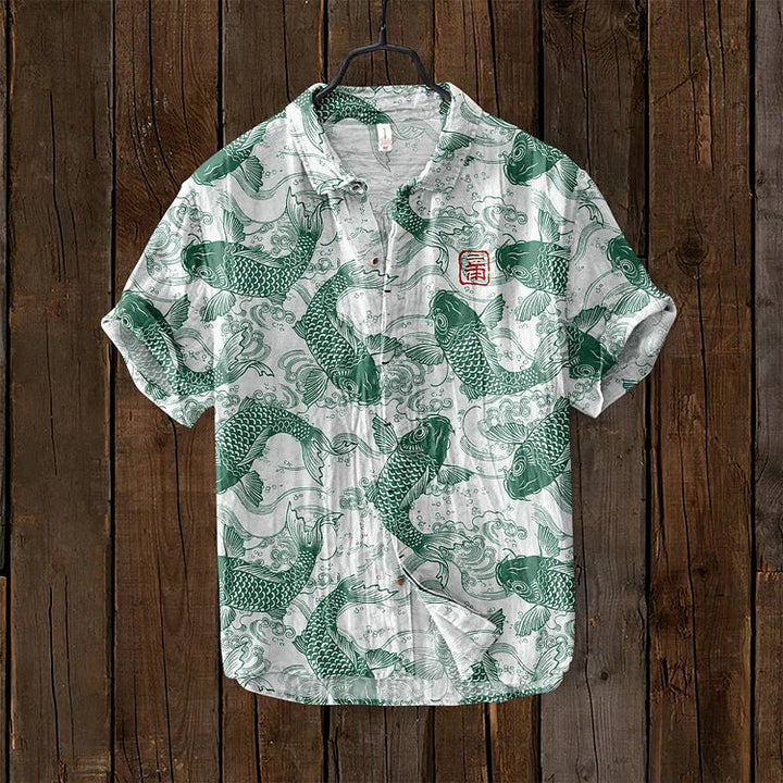 Nino™ - Vintage Fish Linen Shirt