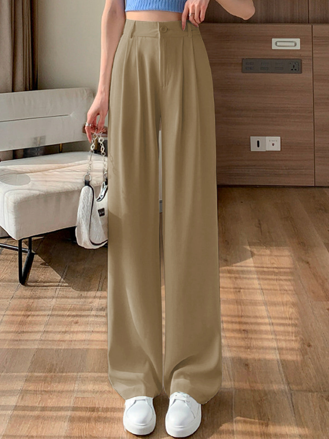 Lisa™ - Solid Straight Wide-Leg Pants