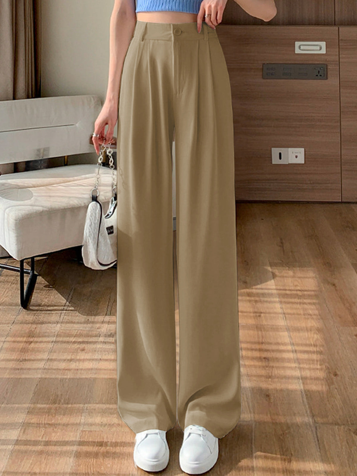 Lisa™ - Solid Straight Wide-Leg Pants