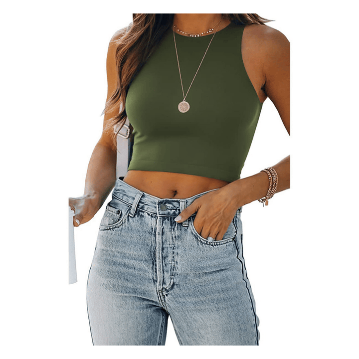Emily - Fashionable and Seductive Halter Crop Top for Women