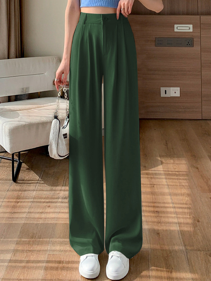 Lisa™ - Solid Straight Wide-Leg Pants