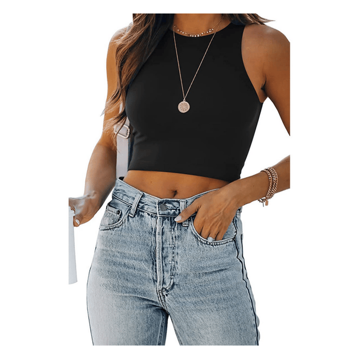 Emily - Fashionable and Seductive Halter Crop Top for Women