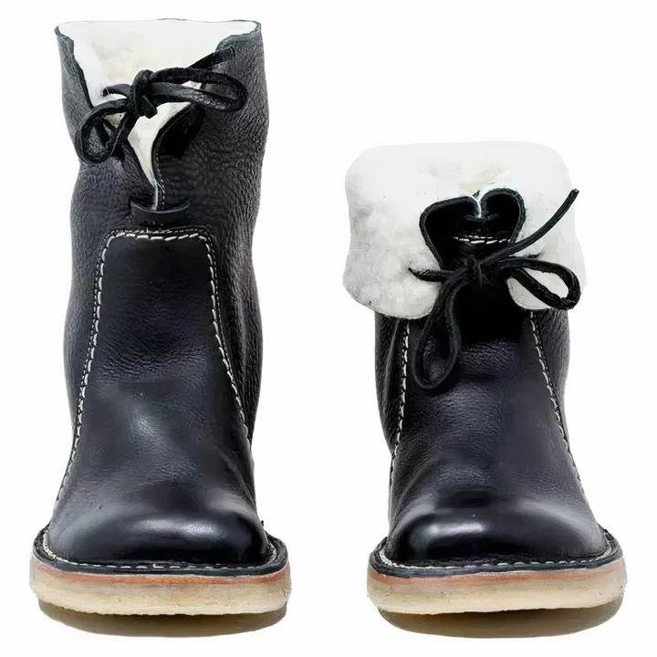 Stylish leather snow boots - Andrea