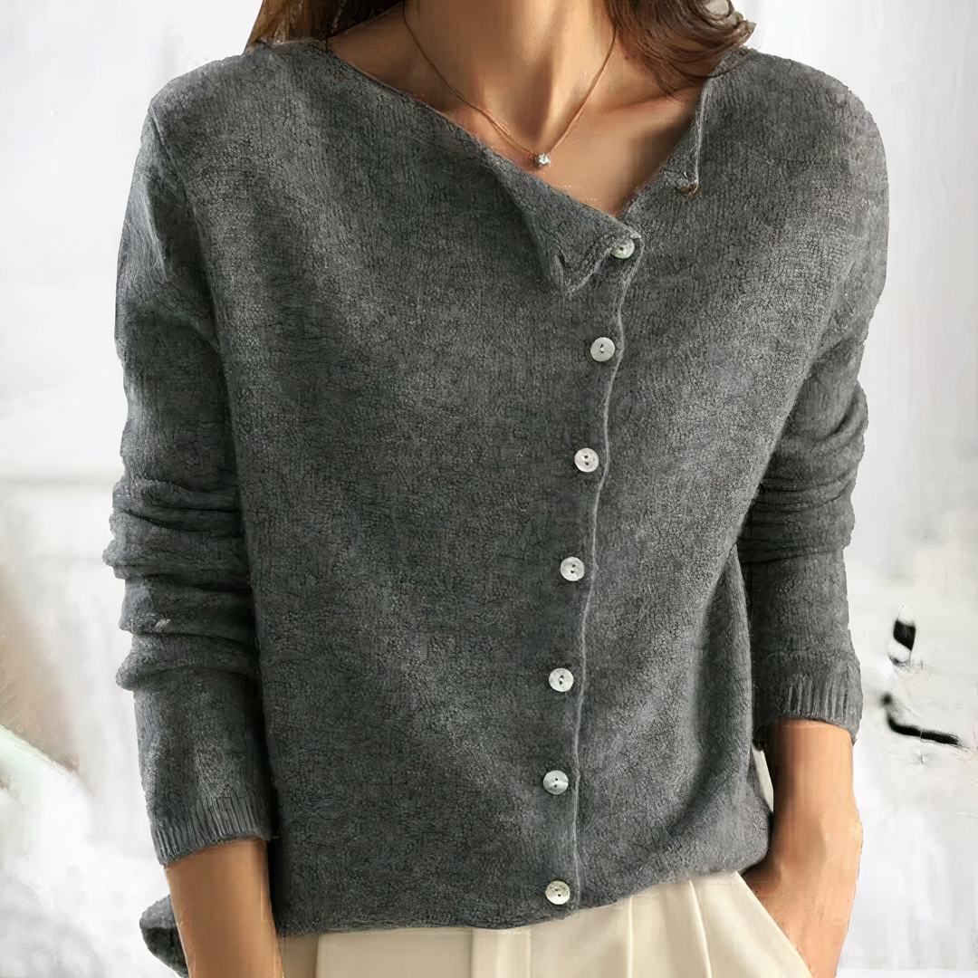 Stylish cardigan with beautiful button placket - Arleth