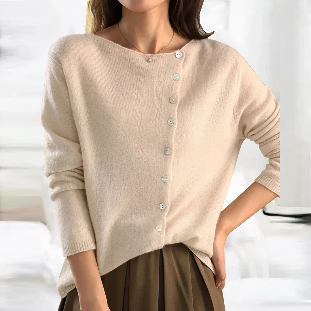 Stylish cardigan with beautiful button placket - Arleth