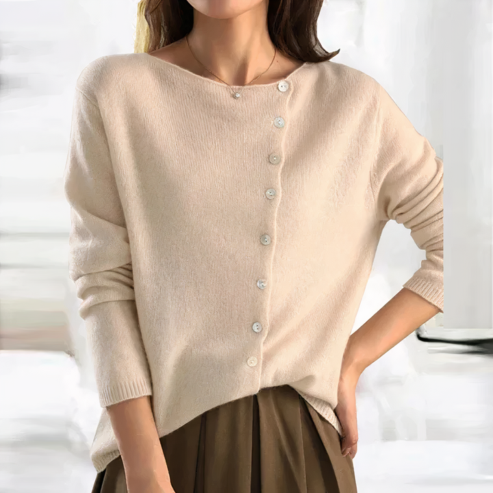 Stylish cardigan with beautiful button placket - Arleth