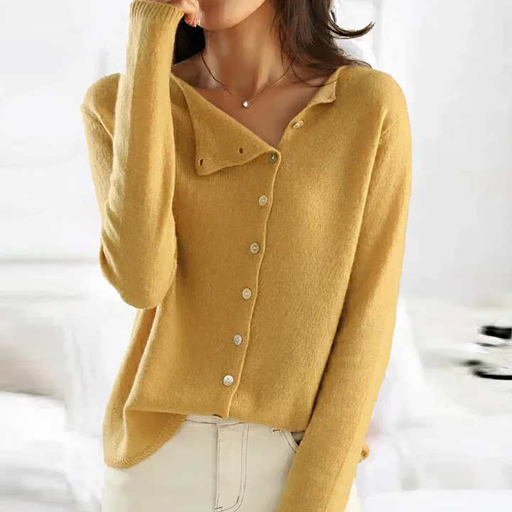 Stylish cardigan with beautiful button placket - Arleth