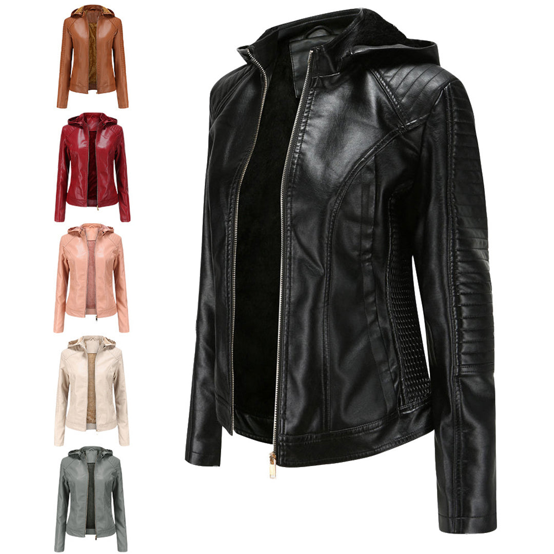 MIRJETE - Elegant leather jacket for a trendy look
